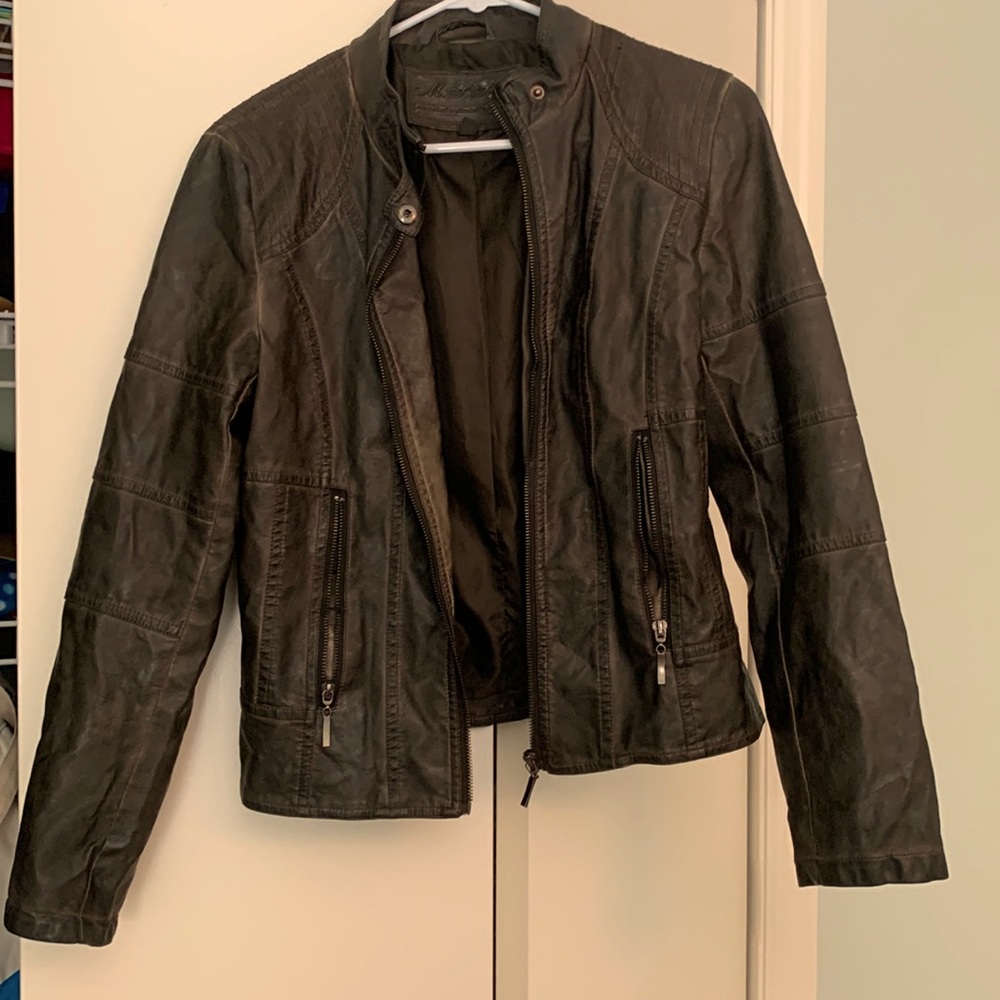 MSSP Brown Leather Jacket